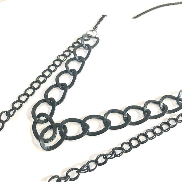 Necklace - Long black chain necklace - Picture 1 of 4